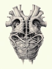 Sketched Anatomy Prints: Detailed Drawings of Human and Animal Anatomy in Monochrome - Strikingly Educational and Aesthetic