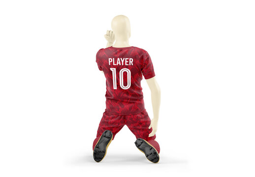 Football Player Uniform Mockup - Back View