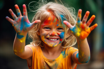 Artistic Exploration: Child's Colorful World