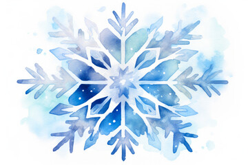Festive Snowflake Watercolor Art