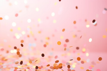 Celebration Euphoria: Pink Confetti Rain