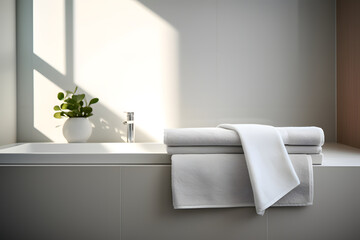 bathroom interior with towel