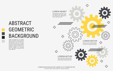 Digital technology vector concept illustration. Abstract geometric style background. Design for banner, booklet, brochure cover, flyer, presentation