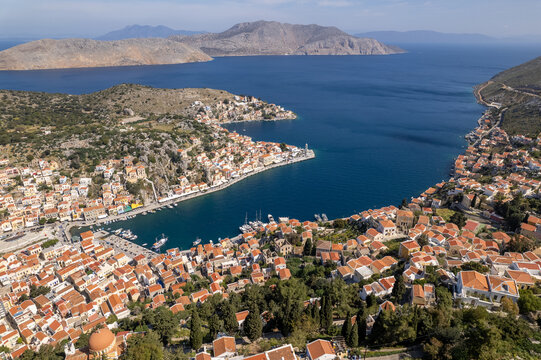 Aerial view of Symi island