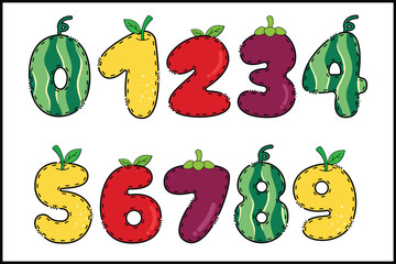 andcrafted Fresh number color creative art typographic design