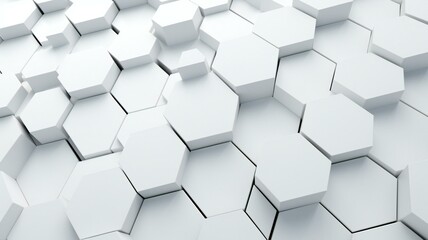 abstract 3d white hexagon background