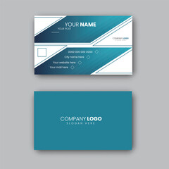 Modern minimalist business card design template.