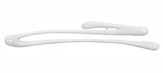 Sun lotion spilled, tanning cream puddle, white skincare product isolated on white, top view, clipping path
