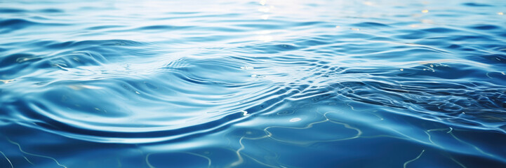 A shimmering ripple spreading across a serene blue water surface the concept of hydration 