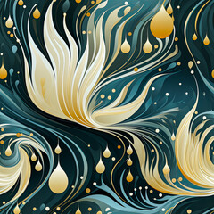Fototapeta premium Liquid fluid modern abstract Seamless tile pattern AI art