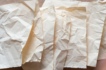 crumpled ivory paper background
