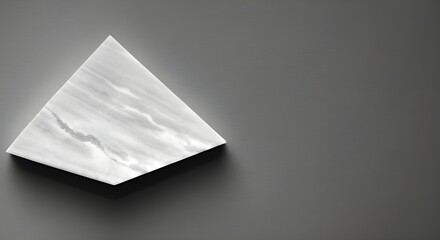 Marble shape sculpture on grey background