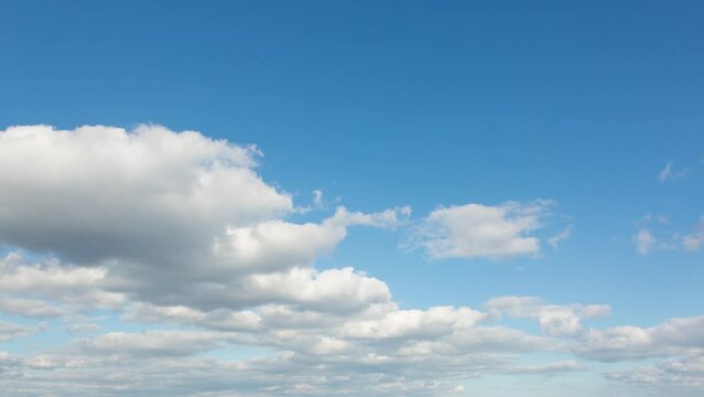 Beautiful blue sky, time lapse