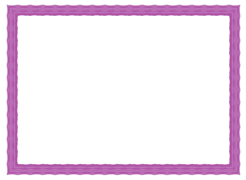 Frame on a white background with space for text, blank purple frame vector illustration 