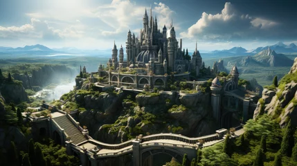 Foto op Plexiglas Milaan Fantasy Mythic Castle