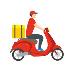 delivery man vector art illustration design