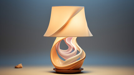 3d rendered photo of side table lamp made with generative AI