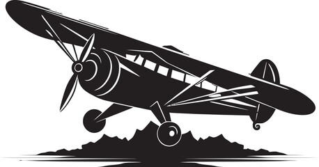 Graphite Aviator Art Blackened Aircraft DesignsNocturnal Skies Black Illustrated Aircraft