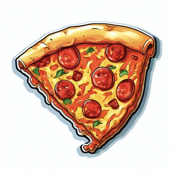 the sticker is a slice of pizza