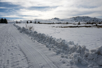 Winter landscape of Vitosha Mountain, Bulgaria