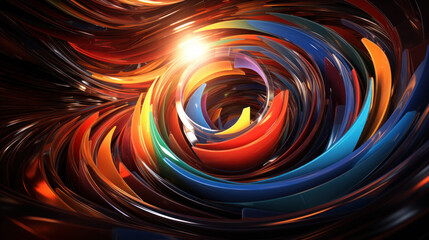 Chromatic Eternity: Futuristic Swirl Symphony. Generative AI