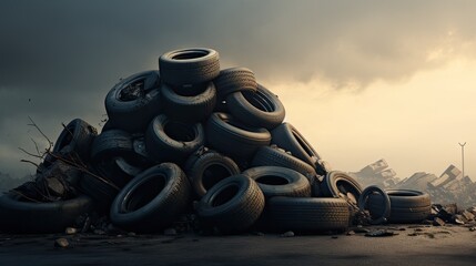 pile of tires