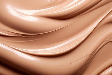Cosmetic brown tonal cream swatch, liquid foundation creamy texture beauty product, bb nude creme...