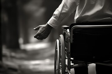 a photo capturing the details of a person in a wheelchair, emphasizing the significance of visibility and awareness on International Day of Persons with Disabilities