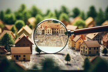 searching for house and property - obrazy, fototapety, plakaty