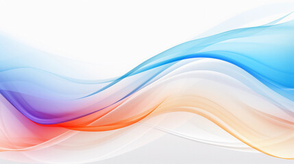 Whimsical Waves: Vivid Colors in a White Abstract Canvas