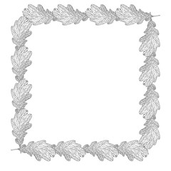 frame with rope oak square 