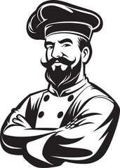 Culinary Creativity in Black and White Timeless Chef VectorThe Art of Tradition A Classic Retro Chef VectorThe Art of Tradition A Classic Retro Chef VectorThe Essence of Cuisine Monochrome Chefs Hat i