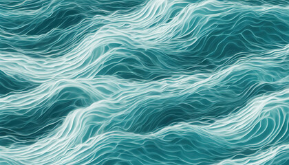 Obraz premium Background of the sea, close-up, turquoise color, in a fabulous style.