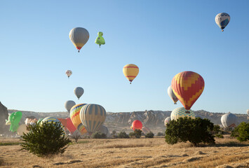 Goreme Town Early Morning Hot-Air Balloons