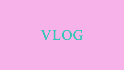 Home screen wallpaper for video channel vlogs. Vlog word text on a simple background