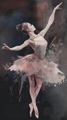 Ballet dancers gracefully perform a dance, showcasing exquisite movements and poise. Beauty, precision, and artistry of ballet as the dancers express themselves through the fluidity of motion.