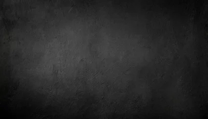 Foto op Canvas abstract black wall texture for pattern background wide panorama picture black wall texture rough background dark concrete floor or old grunge background with black © Irene
