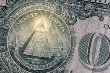 Close up of a one dollar bill