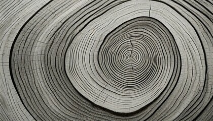 Fototapeta na wymiar warm gray cut wood texture detailed black and white texture of a felled tree trunk or stump rough organic tree rings with close up of end grain
