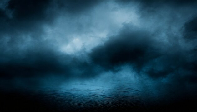 horror black blue sky sea haunted cloud scary ocean depression background mystery gloomy dark theme blur texture