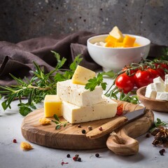 cheese and vegetables