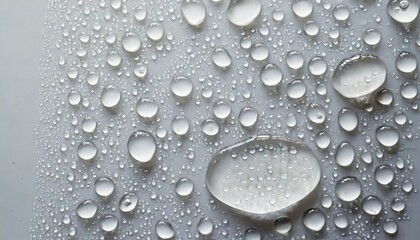 water drops on white background