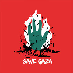 Save Gaza poster ai generated 