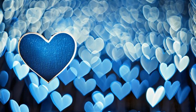 blue heart shape holiday photo background