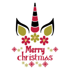 Christmas Letters, Christmas Unicorn, Vector Designs