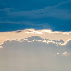 Layers of Dark Clouds and Light Clouds Separated By Empty Sky