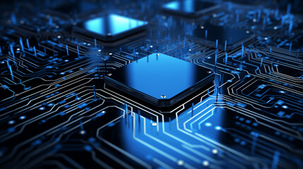 Futuristic Microchip Flow Background