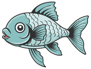 illustration of a fish without background