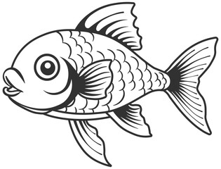 illustration of a fish without background