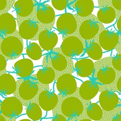 Summer vegetable seamless tomato pattern for wrapping paper and fabrics and linens and kitchen textiles
